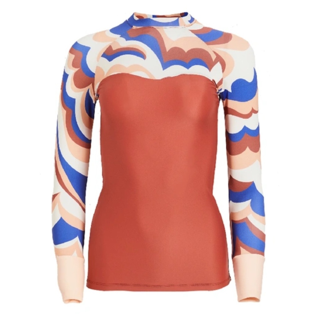 Seea Hermosa Long Sleeve Women’s Rashguard Swim Shirt in Maye Size XS
